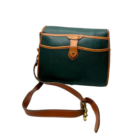 Dooney & Bourke Green Calvary Equestrian Flap All Weather Leather Crossbody Bag - Picture 2 of 16